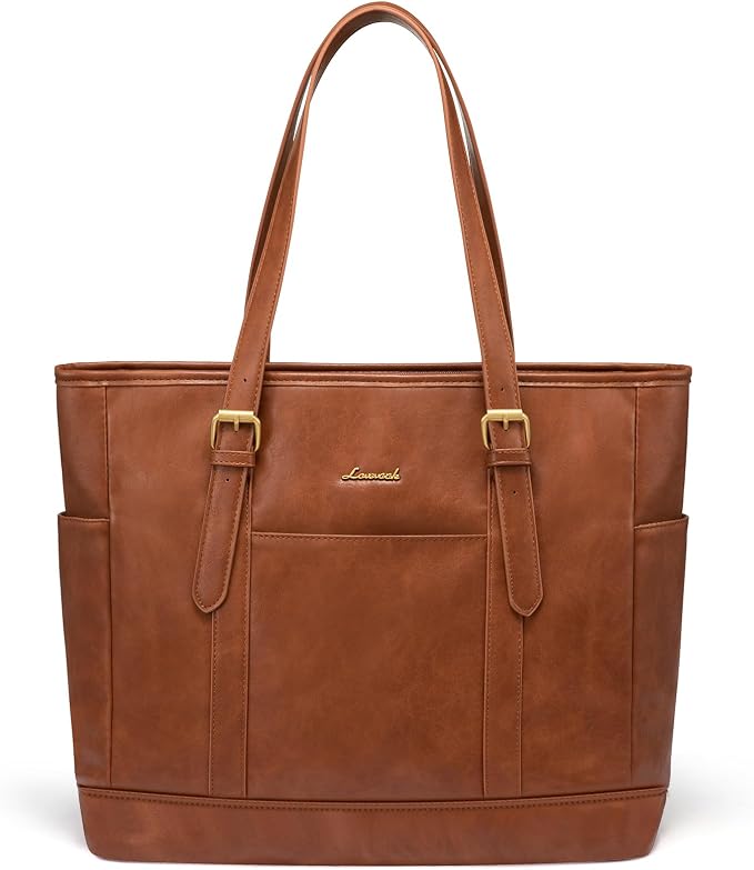 LOVEVOOK Laptop Tote Bag for Women, Leather Work Computer Briefcase Bag | Large by LOVEVOOK