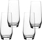 over&back 12oz Traditional Glassware - Set of 4 Classic Stemless Drinking Glasses for Parties, Get-togethers, and More - Mouth-Blown - Wine Cups for Kitchen and Dining Room - Clear