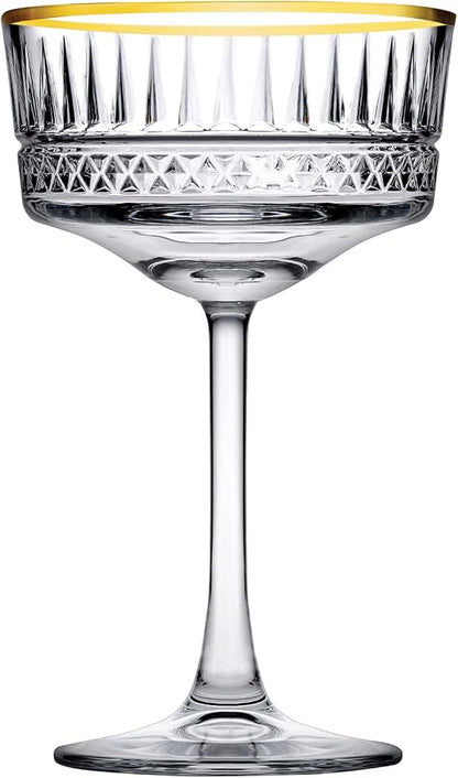 Pasabahce Vintage Golden Touch Coupe Glasses Set Of 4 by Pasabahce