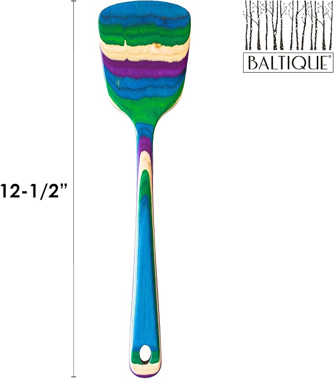 Totally Bamboo Baltique Mumbai Collection 12-1/2" Wooden Spatula, Safe - Image 5