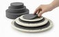 48 Piece Felt Plate Dividers for China Storage - Felt Protectors for Dinner, Salad, and Saucer Plates - Ideal for Moving Fine China, Porcelain, Glass, etc - Cut-to-Fit Full China Set - Grey