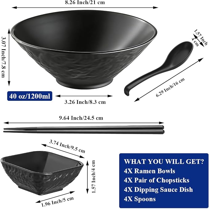 Berglander Ramen Bowl Set 40 oz of 4 - Image 2