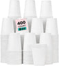 8 oz 400 Pack Disposable Coffee Cups, Bulk White Disposable Paper Cups by COOLCAP