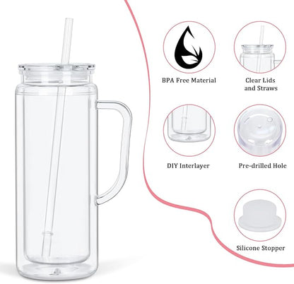 20 Oz Double Wall Acrylic Snowglobe Cups - Image 6