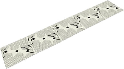 YCness Boho Mid Century Modern Table Runner Black White Dining Table Decor - Image 8