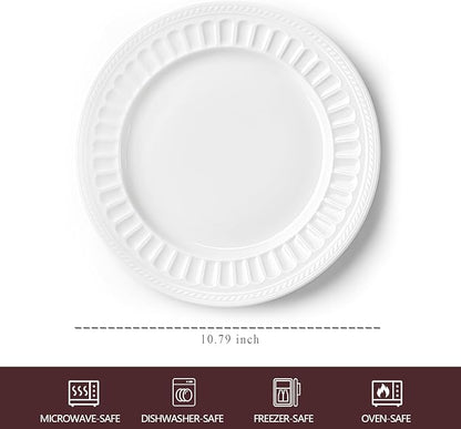 kanthea Bone China Dinner Plates, 10.5'' Ceramic Plates - Image 3