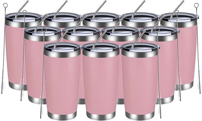MEWAY 20oz Tumbler 12 Pack Double Wall Vacuum Insulated Travel Mug Bulk by MEWAY
