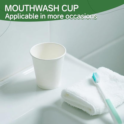 100 Pack 3 oz Paper Cups, Small Coffee Cups, Disposable Mini Bathroom Mouthwash - Image 4