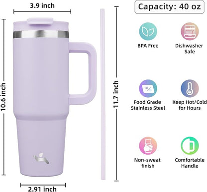 Konokyo 40 oz Insulated Tumbler Water Bottle - Image 4