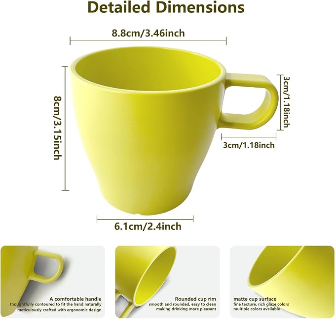 10 oz Coffee cups Eco-Friendly, Shatter-Resistant Mug - Image 6
