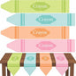 4 Pcs Pastel Crayon Table Runner 71 x 13 Inch Back to School Classroom by Breling