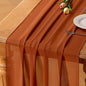 Terracotta Chiffon Table Runner Summer Boho Wedding Birthday Party Decor | 14ft by Socomi