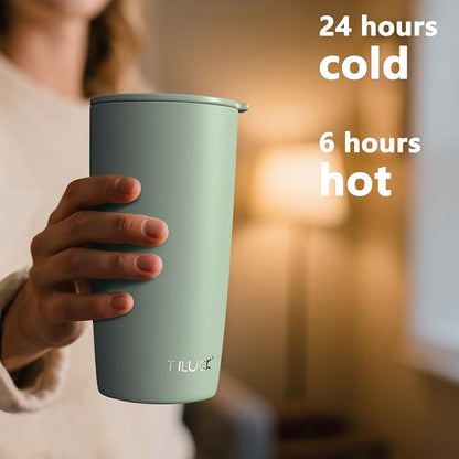 TILUCK 20 oz Insulated Coffee Tumbler - Image 3