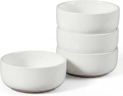 E-far Cereal Bowls Set of 4, 27oz Ceramic Deep Soup Bowls by E-far