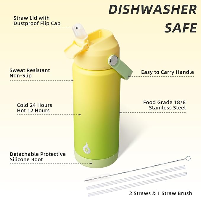 BJPKPK 18oz Insulated Water Bottle, Stainless Steel Bottle - Image 3