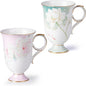 KAMMAK Bone China Coffee Mugs, 17oz Floral Tea Cups by KAMMAK