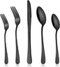 LIANYU Black Flatware Silverware Set, 40-Piece Cutlery Set by LIANYU