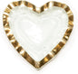 Annieglass Ruffle 8 Inch Heart Bowl with 24k Gold, Timeless Glass Tableware for all Occasions, Made in the USA