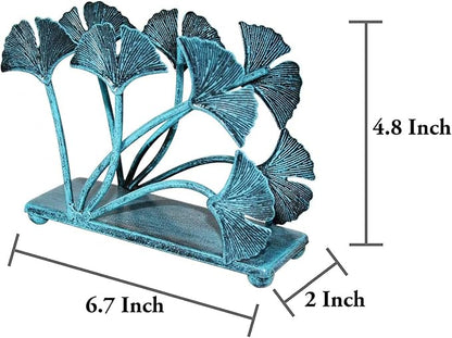 OwlGift Set of 2 Modern Ginkgo Leaves Design Napkin Holder, Metal Paper Napkin - Image 5