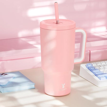 Meoky 30 oz Tumbler with Handle, Tumbler with Lid and Straw, Insulated - Image 8