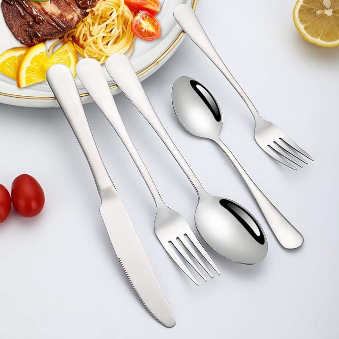 Silverware Set, Briout Flatware Set Service - Image 5