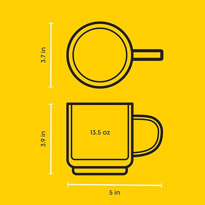 JoyJolt Haven Stackable Double Wall Glass Mugs, Double Wall Glass Coffee Cups - Image 3