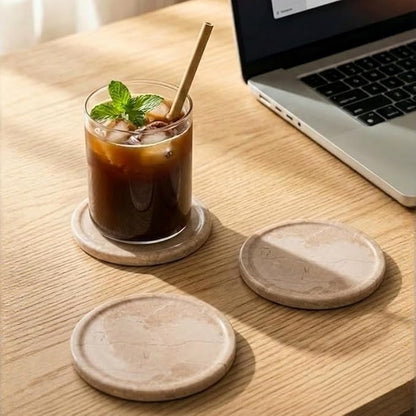 Radicaln Round Marble Coasters Set of 6 - Image 2