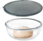 Large Glass Mixing Bowl with Lid,6.3 Quart Thickened Bowl Edges Clear Glass Salad Cooking Bowls for Sourdough, Salad and Storage Prepping