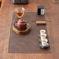 Waterproof PU Leather Table Runner, 20×39 Inch Vintage Coffee/Tea Mats by COMFEELING