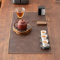 Waterproof PU Leather Table Runner, 13×31.5 Inch Vintage Coffee/Tea Mats by COMFEELING