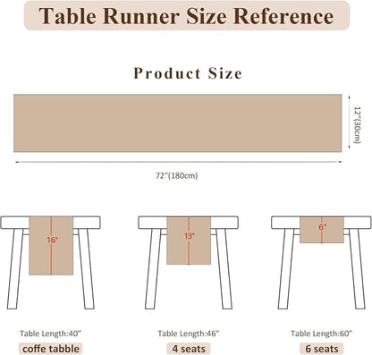 Burlap Boho Table Runner Macrame Brown 72in Farmhouse Woven Runner | Burlap - Image 4