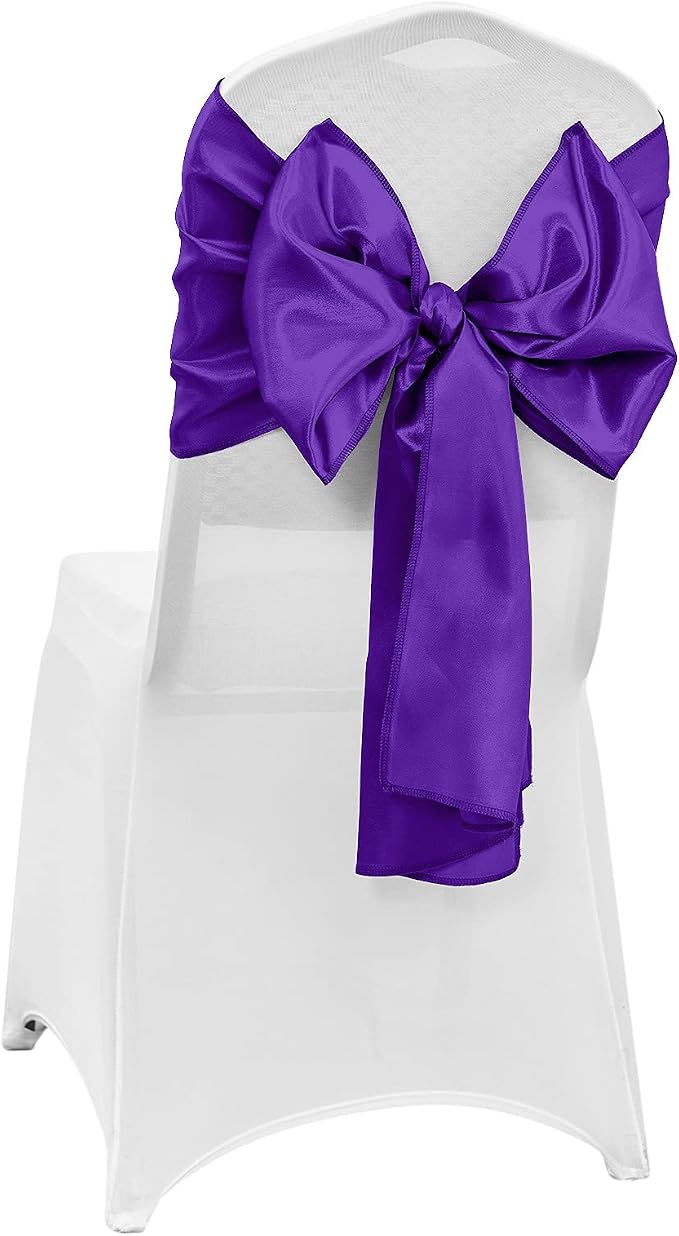4-Pack Purple Satin Table Runner 12 x 108 Inch Long Bright and Smooth Silk - Image 6