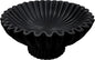 10" Large Decorative Bowl decor, Scalloped Bowls for Modern Home Decor,Ruffle Decor,Stylish Key Bowl for Entry Table,Decorative Fruit Bowl for Kitchen Counter,With base,Black