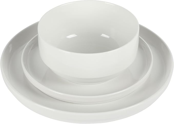 Gibson Home Rothernberg 18-Piece Stackable Porcelain Dinnerware Set, Service - Image 7