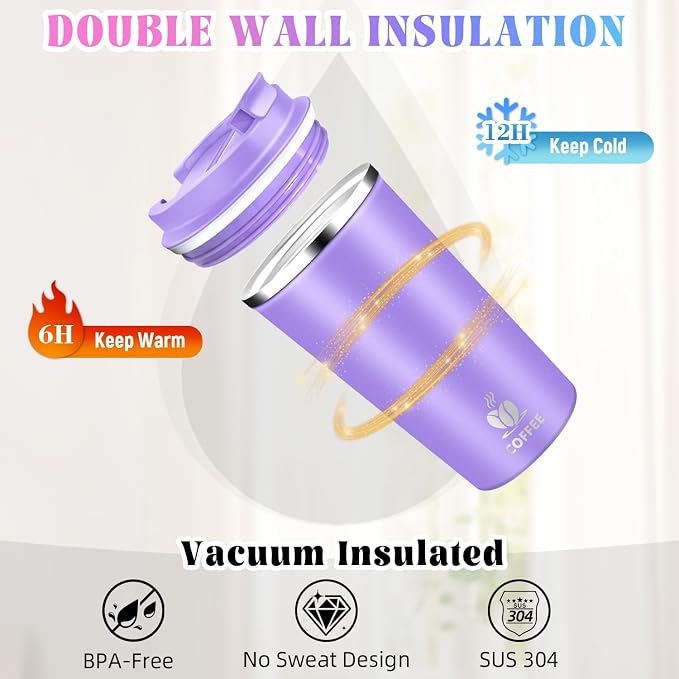 17oz Insulated Travel Coffee Mug - Image 9