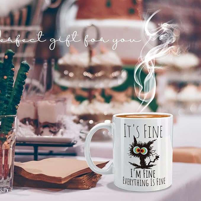 FALJIOK Funny Cat Coffee Mug Gifts - Image 2