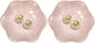 uxcell 2Pcs Ceramics Jewelry Plate, Lotus Leaf Shape Key Holder Bowl for Entryway Table Decor Small Ring Tray Dish Gift for Women Girlfriend, Pink
