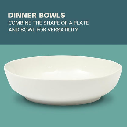 Gibson Home Lindendale 16 Piece Porcelain Ceramic Plates and Bowls Dishes - Image 5