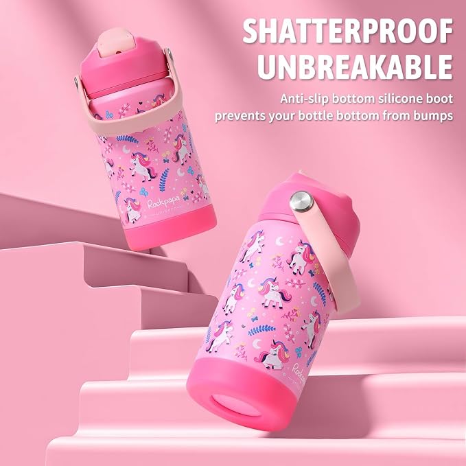 rockpapa 2 Pack Kids Insulated Water Bottle - Image 4
