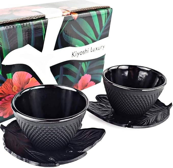 Cast Iron Tea Cup Set of 2 by KIYOSHILuxury