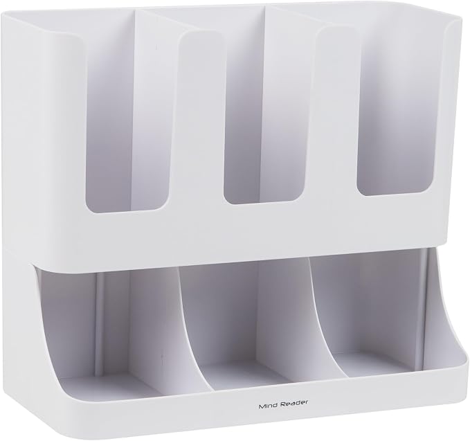 Mind Reader 6 Compartment Upright Breakroom Coffee Condiment and Cup Storage - Image 7