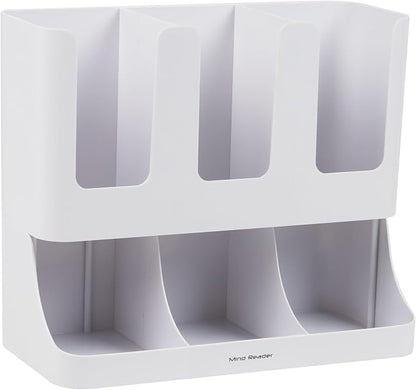 Mind Reader 6 Compartment Upright Breakroom Coffee Condiment and Cup Storage - Image 7