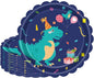 Dinosaur Birthday Paper Plates 7 Inch Scalloped Party Dessert Plates 50 Pcs by Unknown