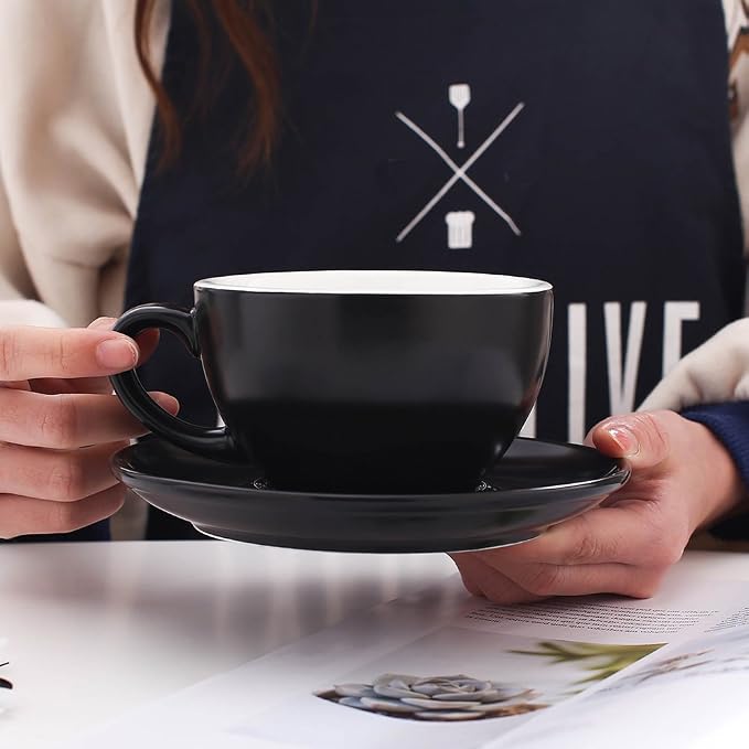 Coffeezone Latte Art Cup and Saucer Fine Porcelain - Image 2