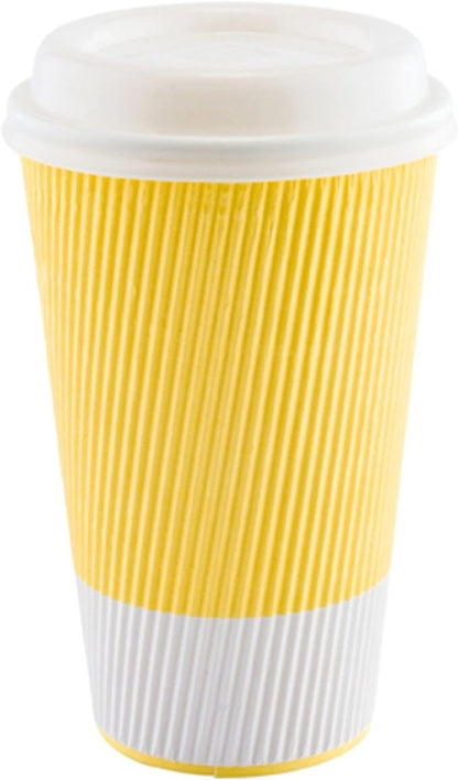 Restaurantware 16 Ounce Double Wall Disposable Coffee Cups, 500 Insulated Light - Image 6