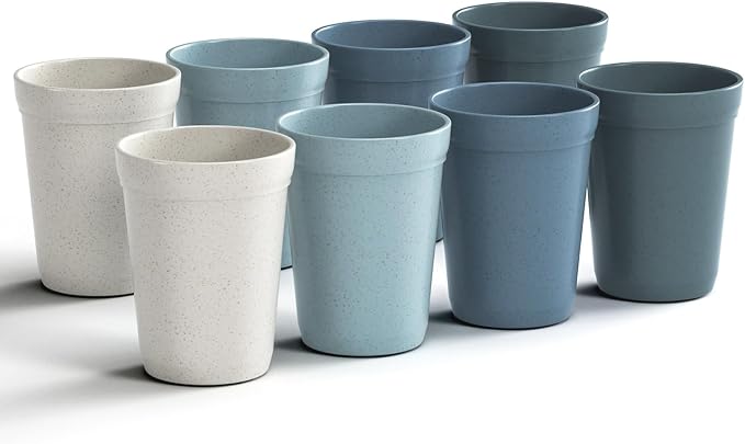Homestockplus 12 Oz Plastic Cups Reusable, Microwave and Dishwasher Safe by Homestockplus