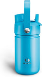 Kids Insulated Water Bottle - 12oz Stainless Steel Water Bottle with Dual Spouts by ENCOOL