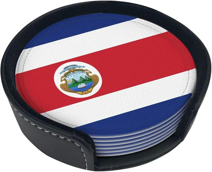 Costa Rica Flag Coasters for Drinks by Unknown