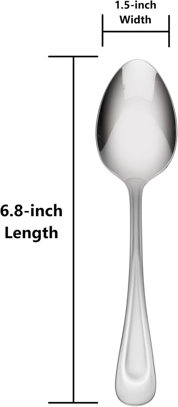 Oneida Satin Sand Dune Everyday Flatware Dinner Spoons, 18/0 Stainless Steel - Image 2