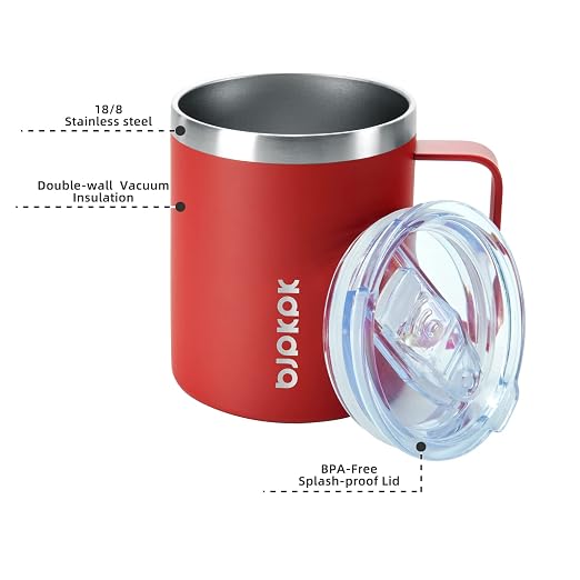 BJPKPK 2pcs Stainless Steel Insulated Coffee Mug, 14oz - Image 2